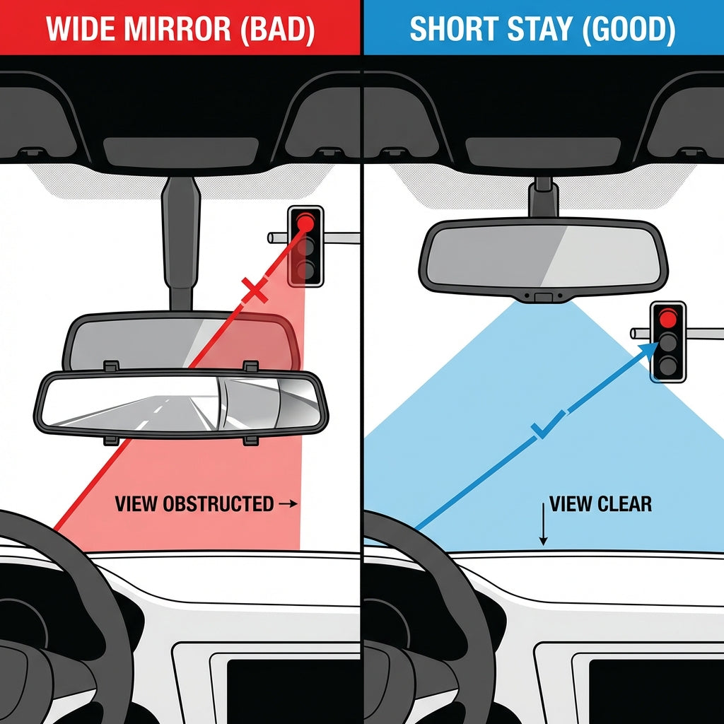 Wide Mirror vs Short Stay Diagram